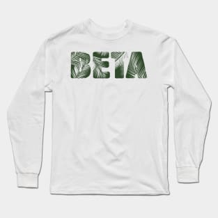 Beta Leaf Letters Long Sleeve T-Shirt